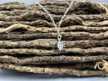 Load image into Gallery viewer, Conch charm skinny trace chain necklace in Sterling Silver
