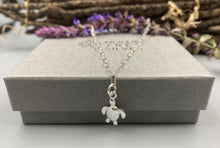 Load image into Gallery viewer, Sterling silver turtle charm skinny trace chain bracelet
