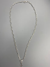 Load image into Gallery viewer, Anchor charm trace chain necklace in Sterling Silver
