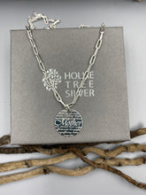Load image into Gallery viewer, Mother charm trace chain necklace in Sterling Silver
