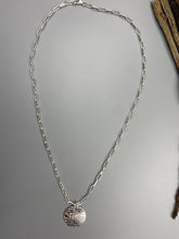 Load image into Gallery viewer, Mother charm trace chain necklace in Sterling Silver
