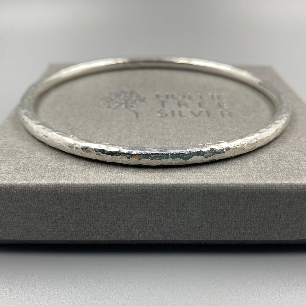 4mm chunky bangle in Sterling Silver