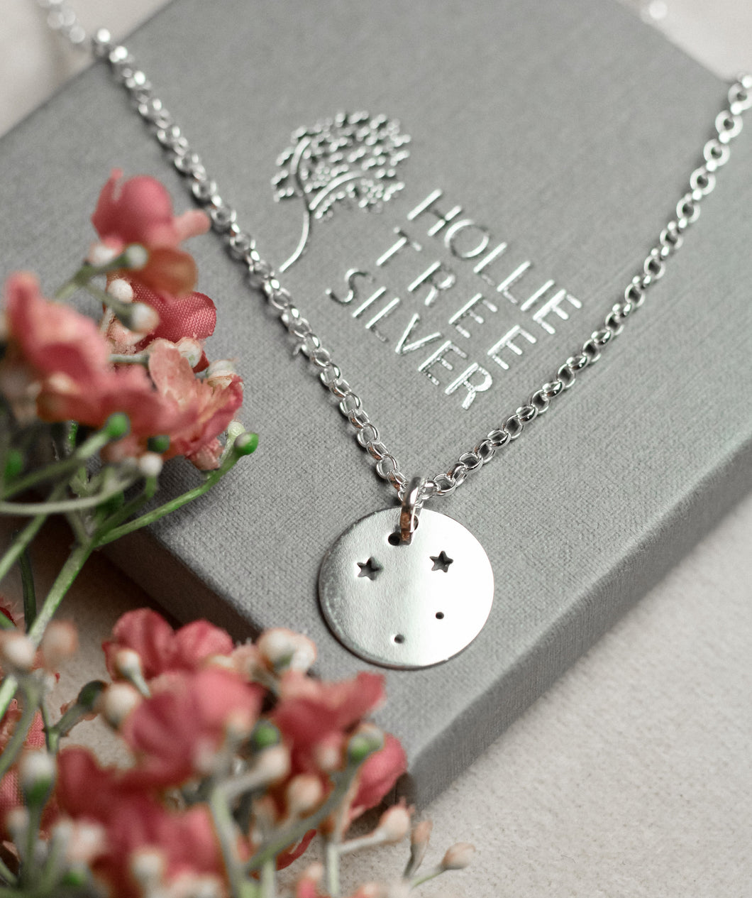 Libra Star Sign Constellation necklace in Sterling Silver