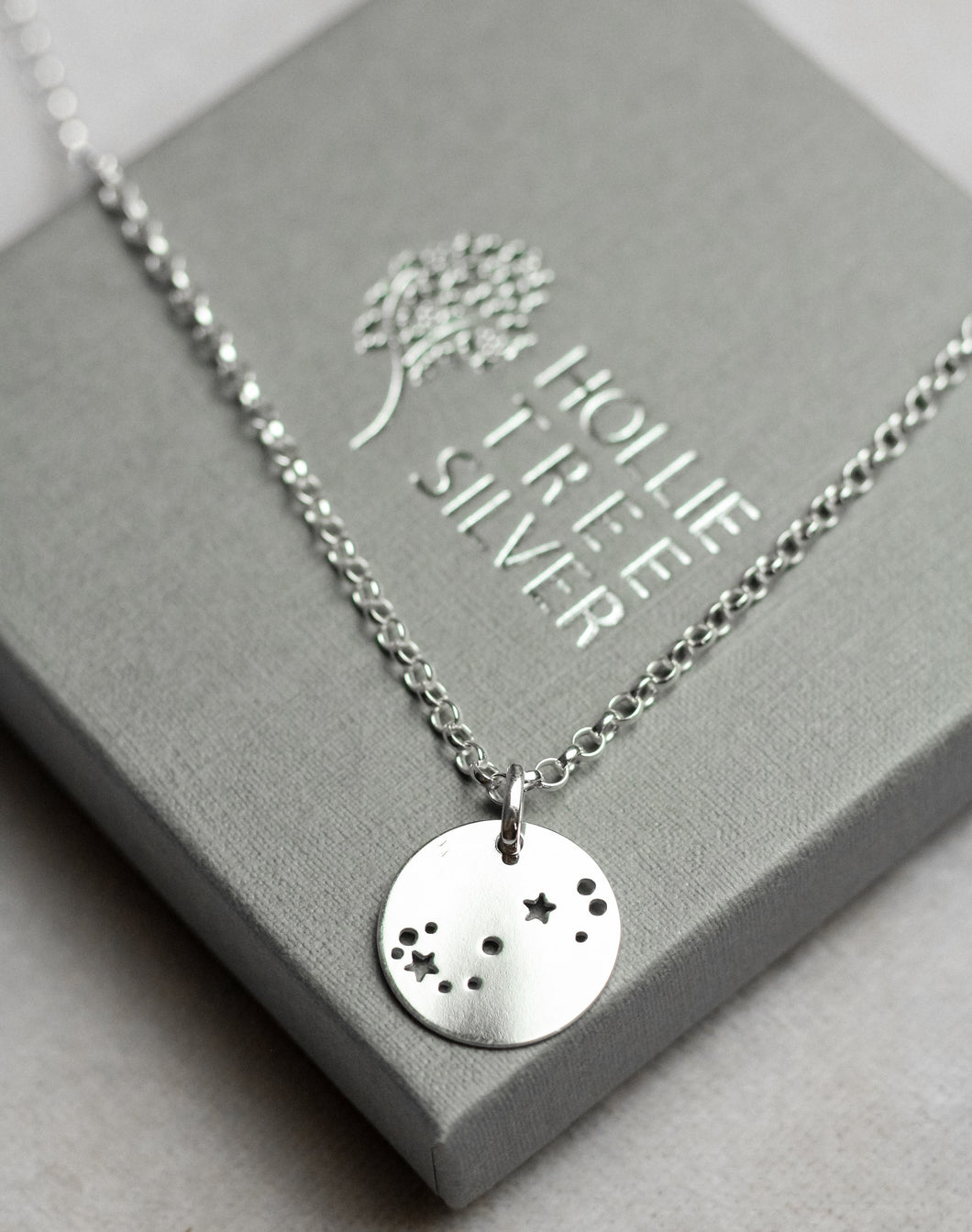 Scorpio Star Sign Constellation necklace in Sterling Silver