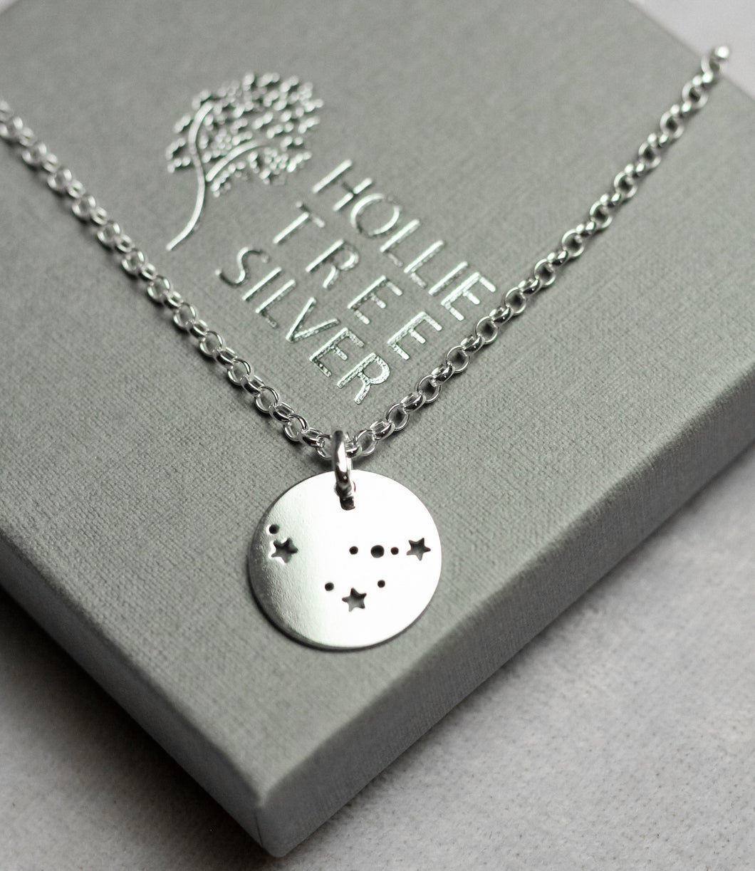 Capricorn Star Sign Constellation necklace in Sterling Silver